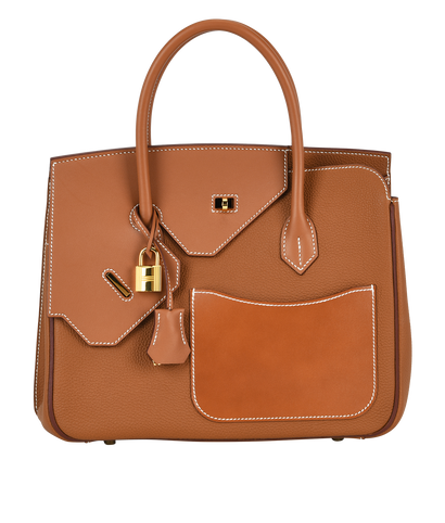 Birkin 30 En Desordre in Togo/Swift Gold, front view